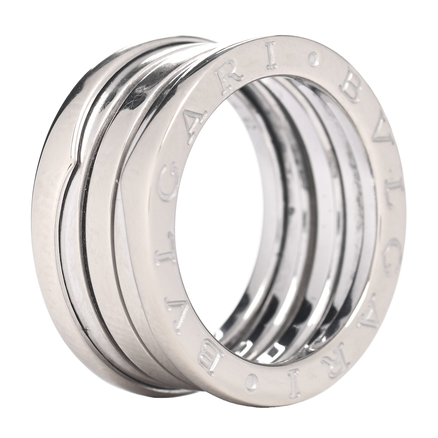 18K White Gold B.Zero1 Three-Band Ring 52 6