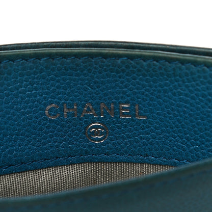 Chanel Caviar Card Holder Blue 6 of 15