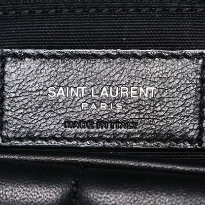 Saint Laurent Lambskin Quilted Small Loulou Puffer Monogram Chain Satchel Black 5 of 9