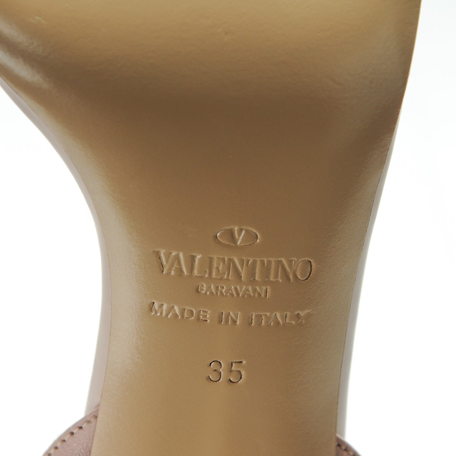 Valentino Garavani Patent Rockstud Ankle Strap 100mm Sandals 35 Poudre 6 of 10