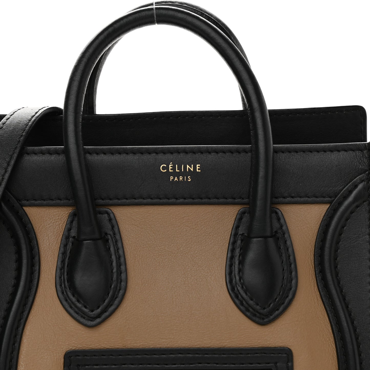 Calfskin Suede Nano Tri-Color Luggage Sand