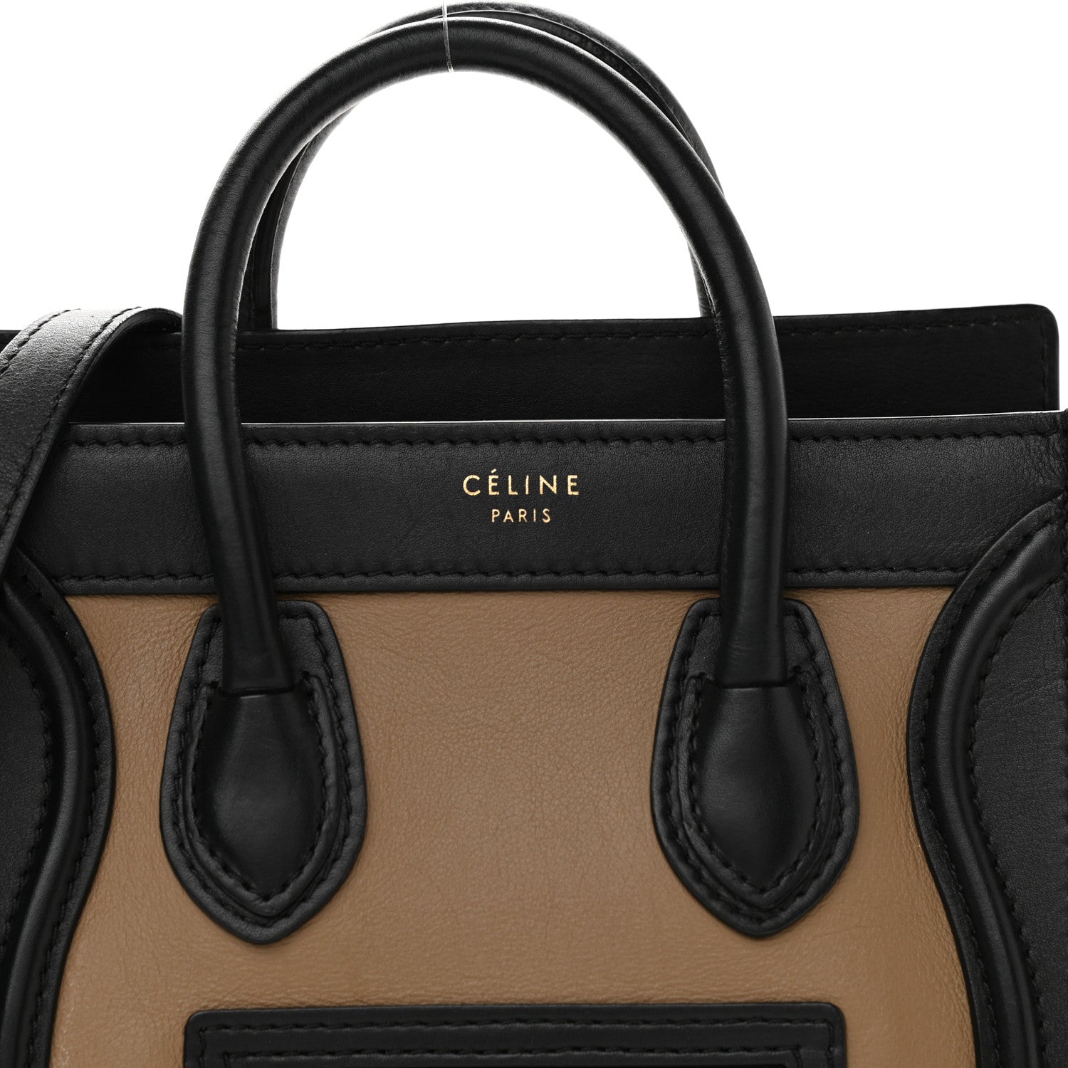Celine Calfskin Suede Nano Tri-Color Luggage Sand 8 of 12