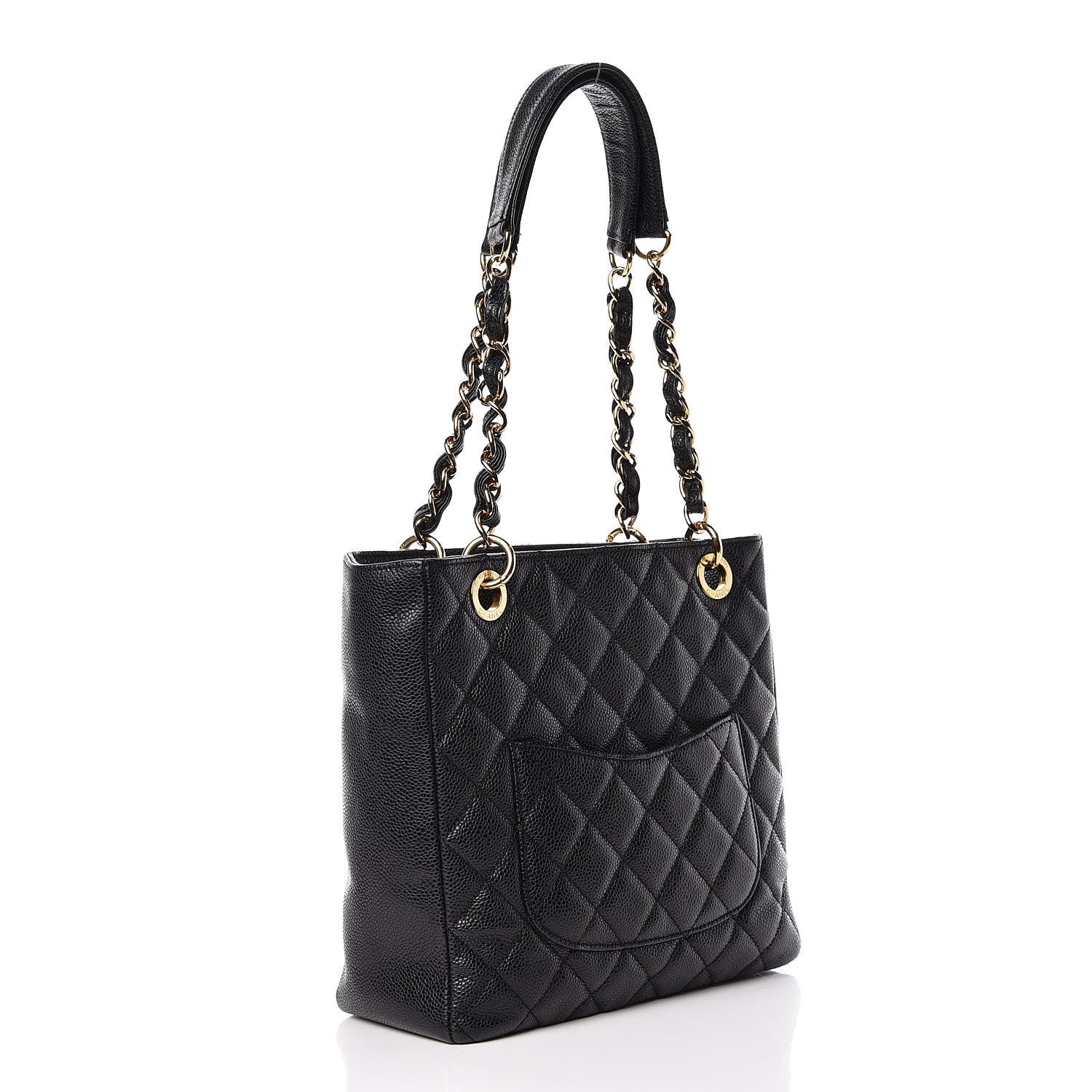 Chanel Caviar Quilted Petit Shopping Tote PST Black 3 of 10