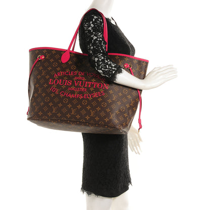 Louis Vuitton Monogram Articles de Voyage Ikat Neverfull GM Rose Indien 2 of 7