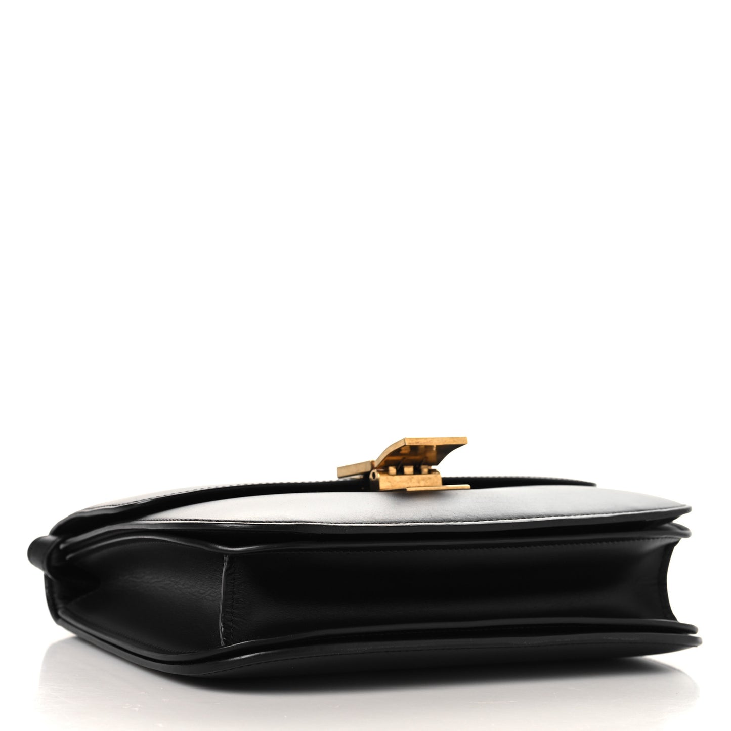 Box Calfskin Medium Classic Box Flap Bag Black