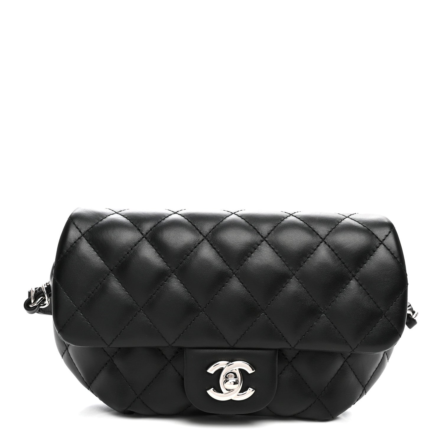 Chanel Calfskin Quilted CC Uniform Flap Belt Bag Black 1 of 10