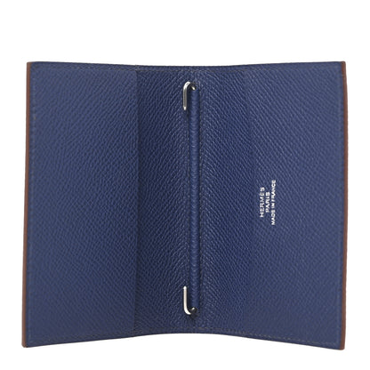 Hermes Epsom Verso Globe Trotter Agenda Cover PM Orange Bleu Saphir 5 of 8