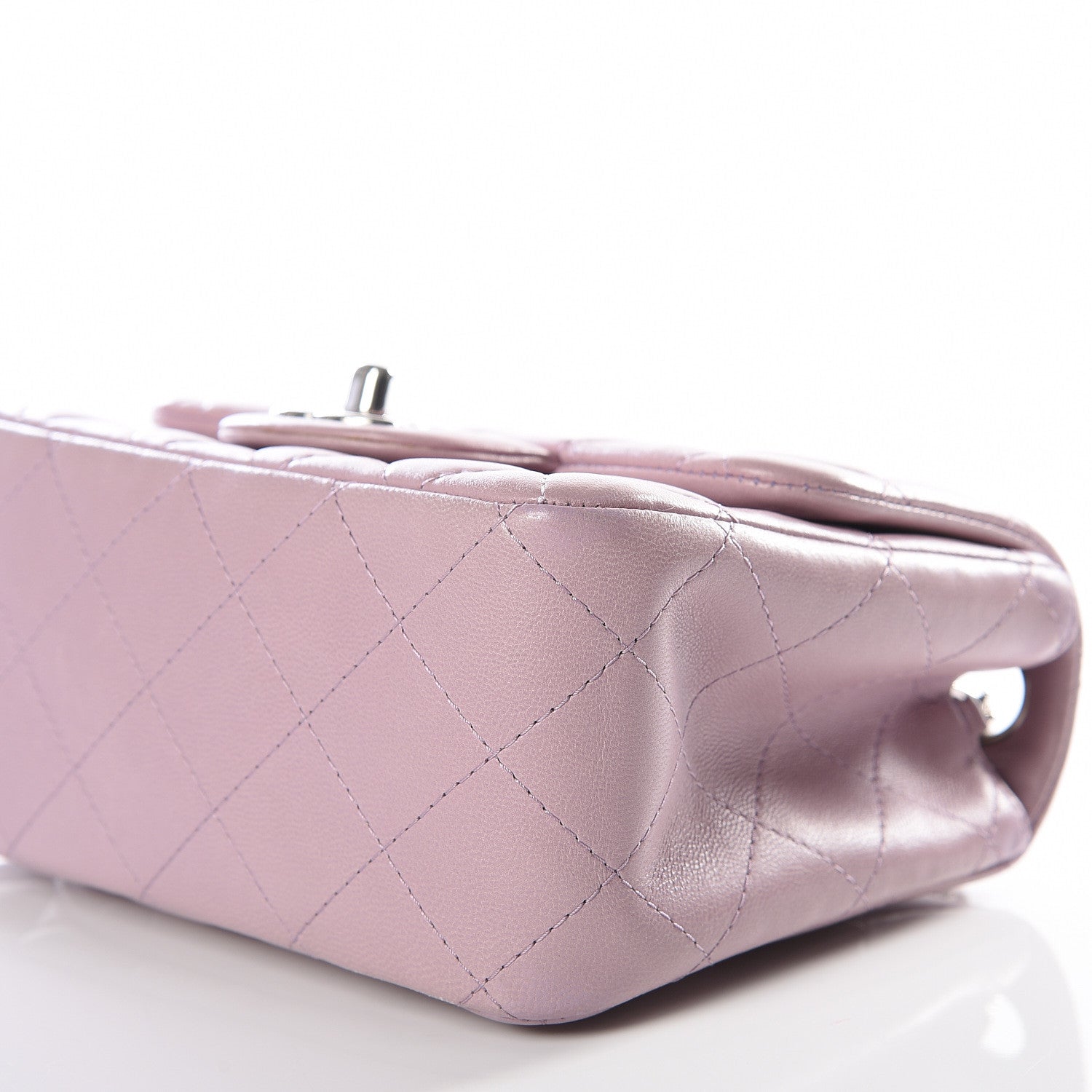 Chanel Lambskin Quilted Mini Square Flap Light Purple 6 of 11