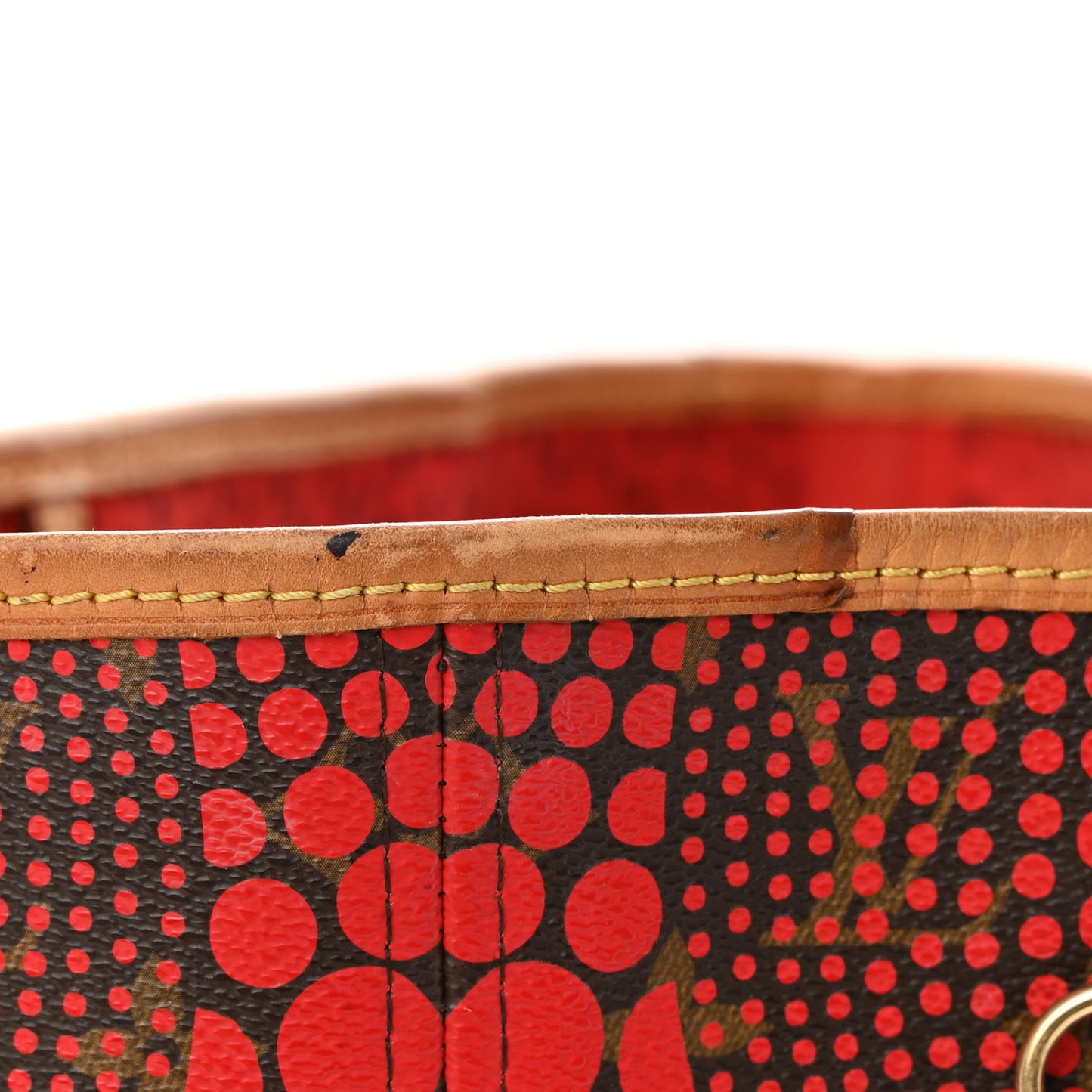 Monogram Kusama Waves Neverfull MM Red