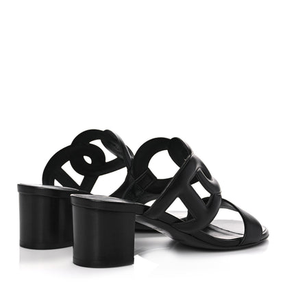 Hermes Nappa Bikini Sandals 36 Black 4 of 8