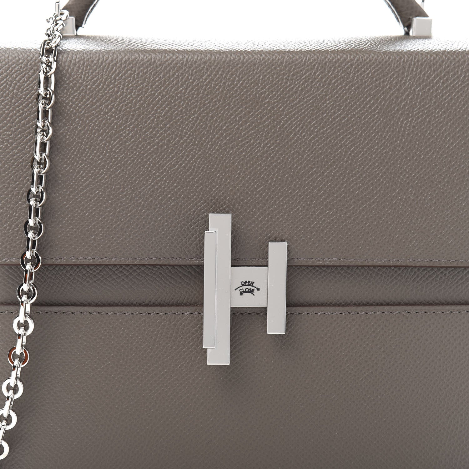 Hermes Epsom Cinhetic Boxy Top Handle Bag Etoupe 10 of 11