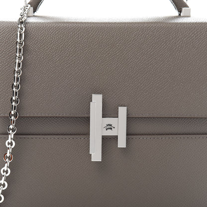 Hermes Epsom Cinhetic Boxy Top Handle Bag Etoupe 10 of 11