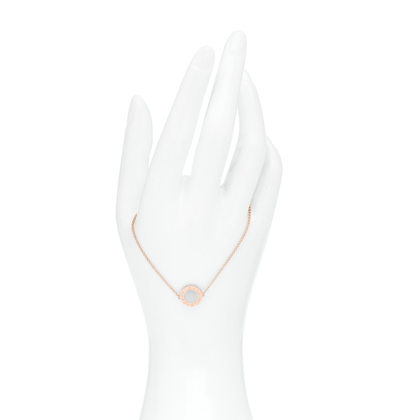 18K Rose Gold Mother of Pearl BVLGARI BVLGARI Chain Bracelet