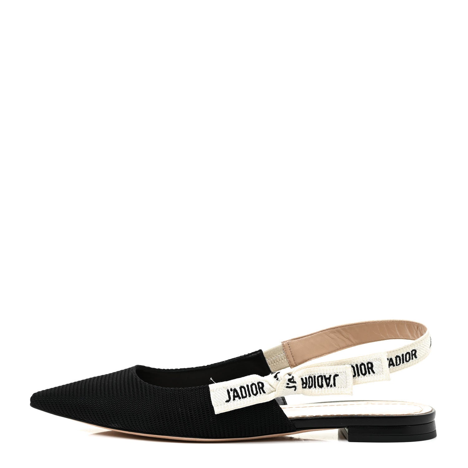 Christian Dior Technical Canvas Ribbon J'Adior Slingback Ballet Flats 40 Black 1 of 28