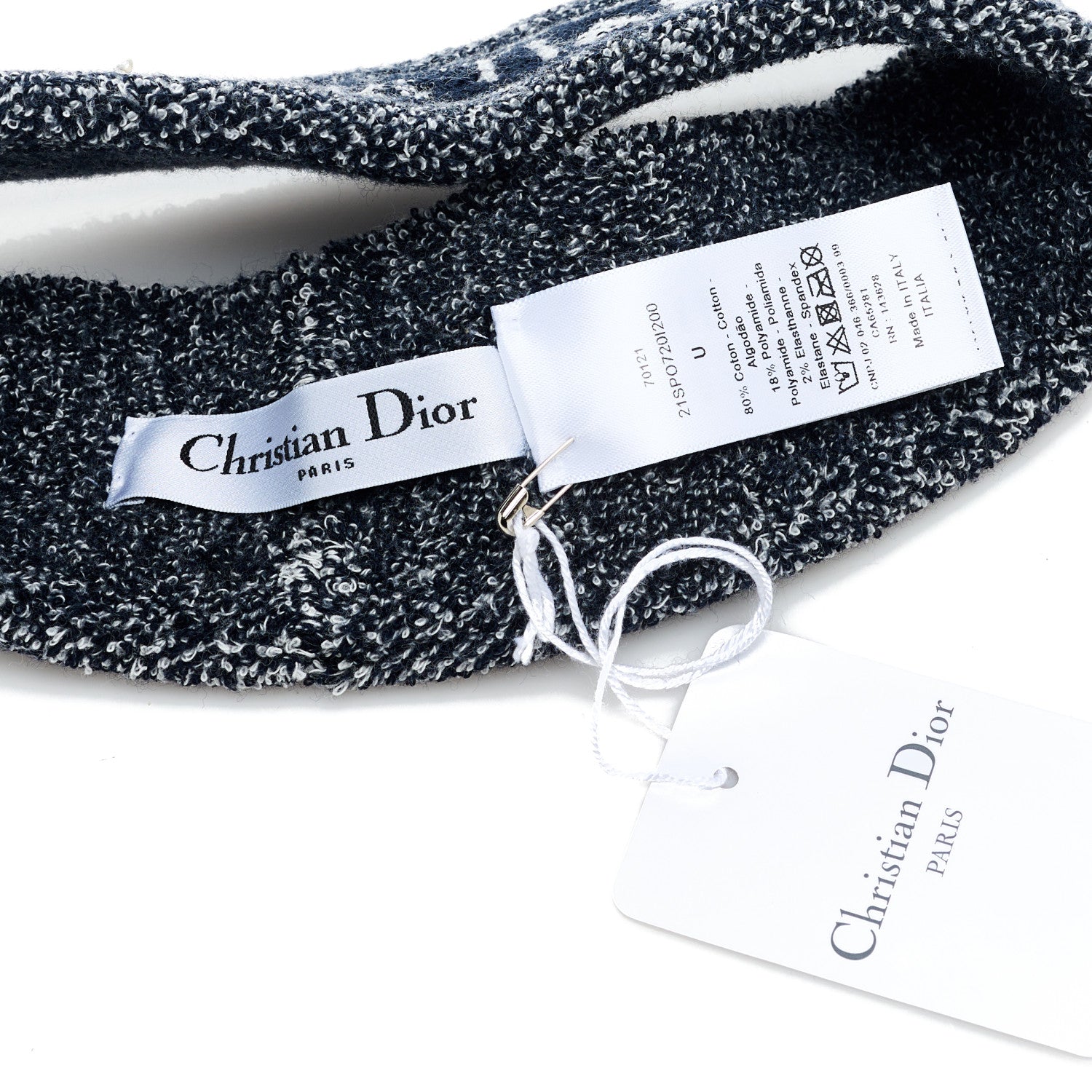 Christian Dior Cotton Headband and Wristband Set Blue 5 of 5