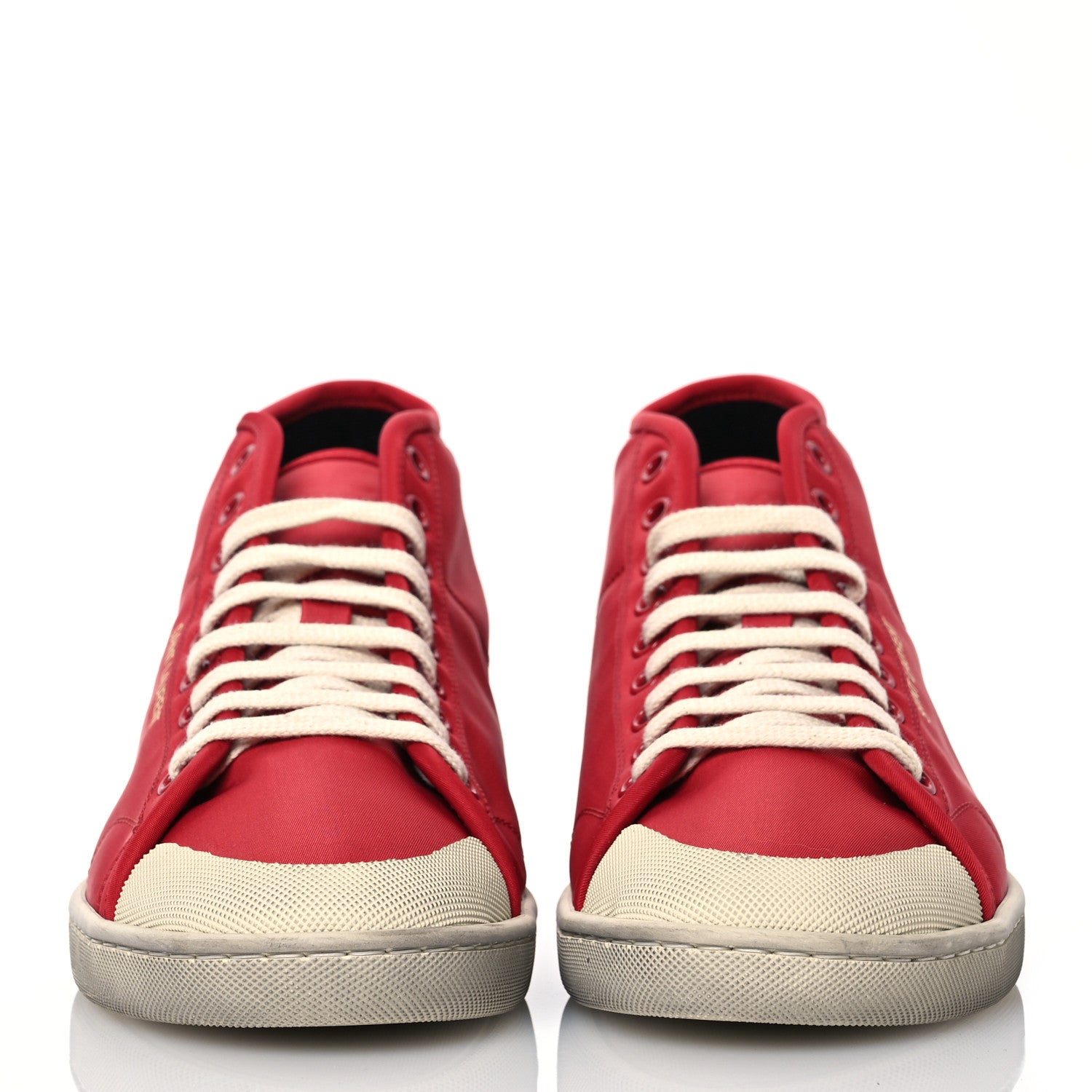 Saint Laurent Nylon Mens Court Classic SL/39 Mid Top 8 Banjar Red Coffee White 2 of 14