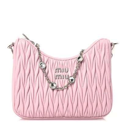 Miu Miu Nappa Matelasse Shoulder Bag Alabastro 2 of 20