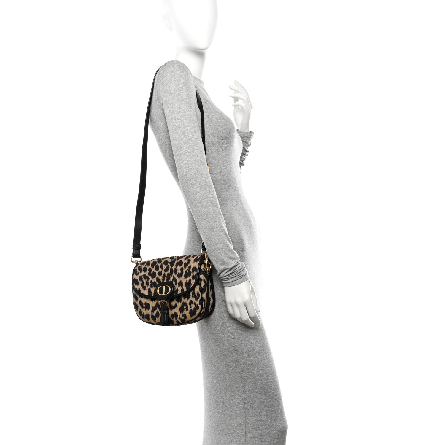 Christian Dior Canvas Mizza Embroidered Medium Bobby Flap Beige Multicolor 2 of 9