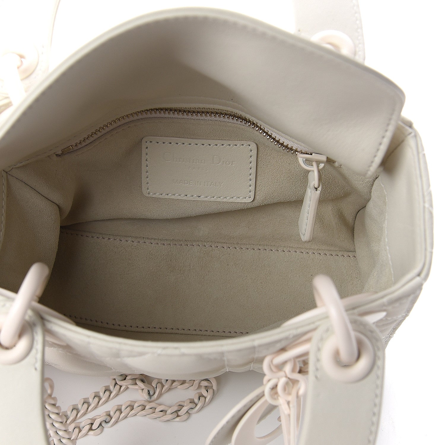 Christian Dior Ultra Matte Calfskin Cannage Mini Lady Dior White 4 of 7