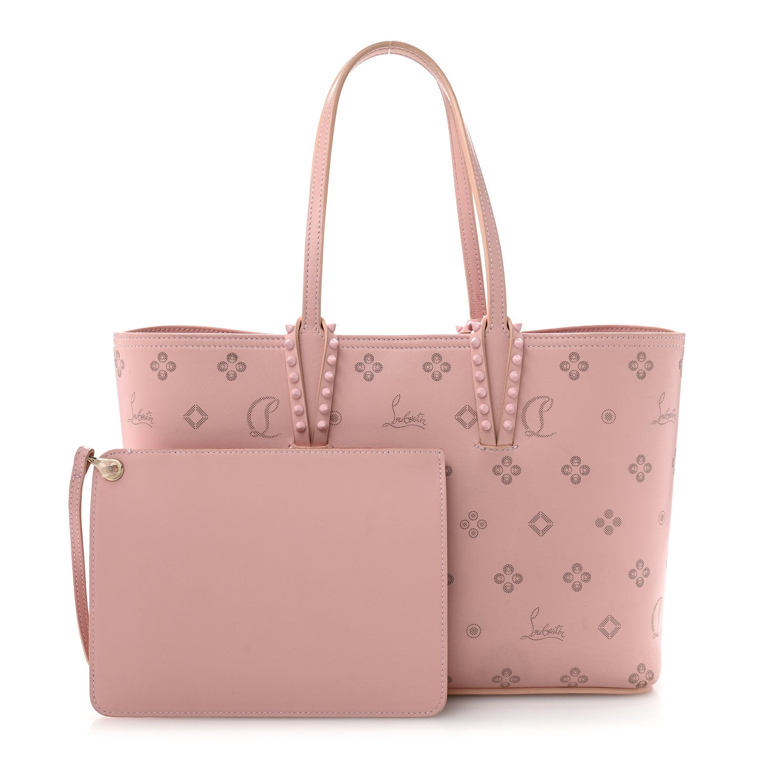 Christian Louboutin Calfskin Loubinthesky East West Cabata Tote Rosy 3 of 14