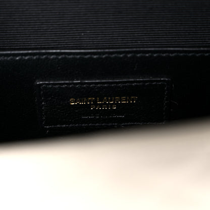 Saint Laurent Grain De Poudre Textured Mixed Matelasse Triquilt Small Monogram Satchel Crema Soft 7 of 16