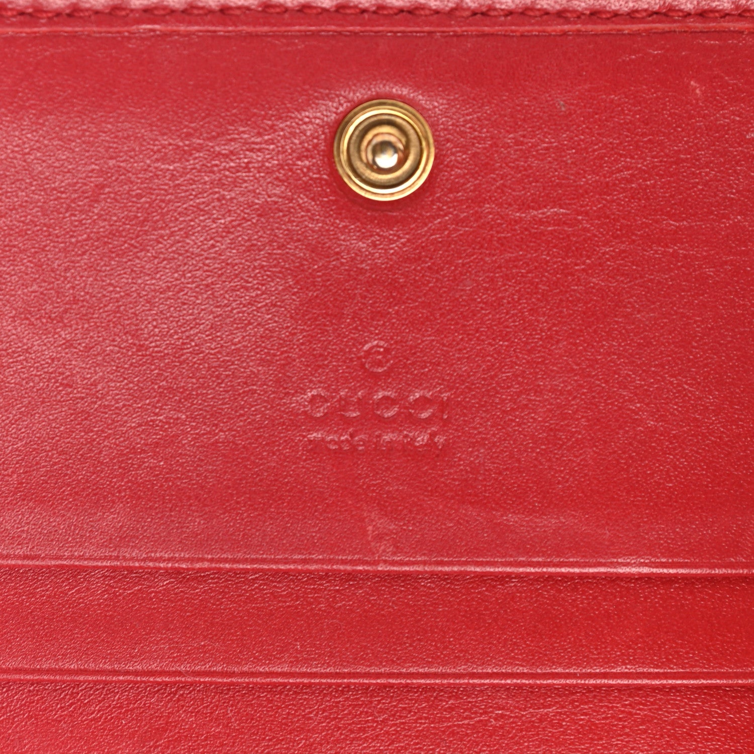 Gucci Calfskin Matelasse GG Marmont Card Case Wallet Hibiscus Red 6 of 16