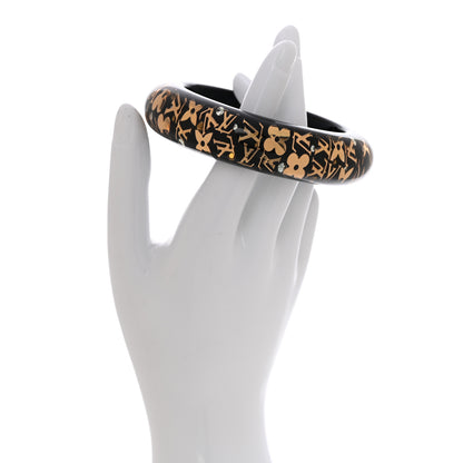 Louis Vuitton Resin Swarovski Medium Inclusion Bracelet GM Black 2 of 5