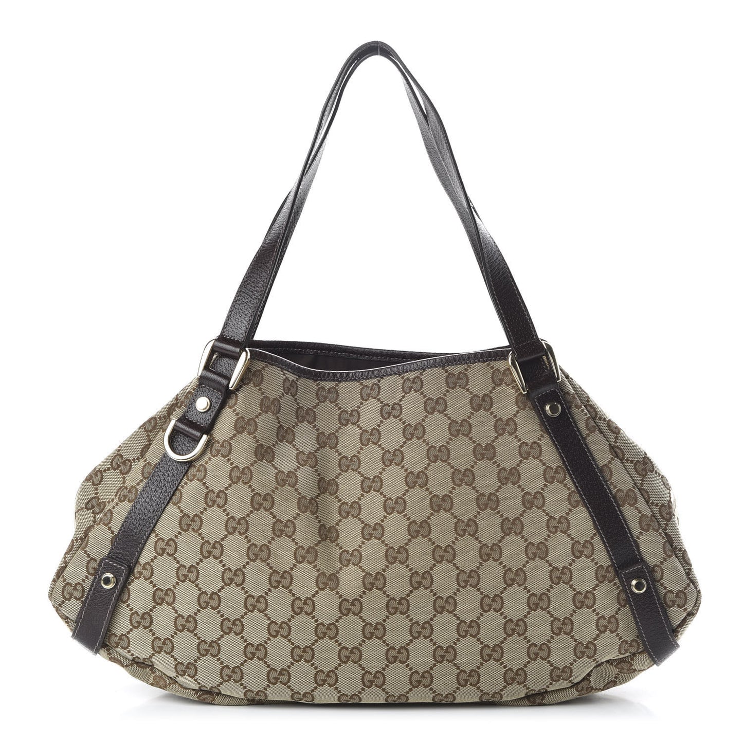 Monogram Medium Abbey Shoulder Bag Dark Brown