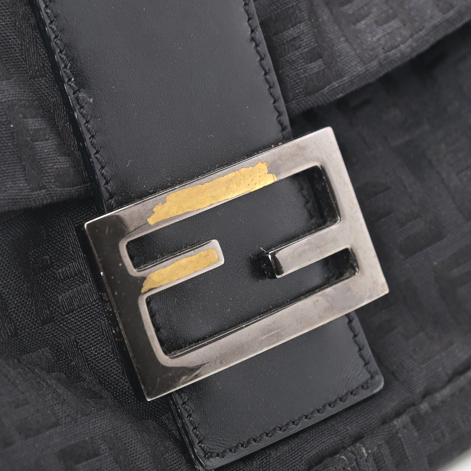 Fendi Zucchino Baguette Black 10 of 14