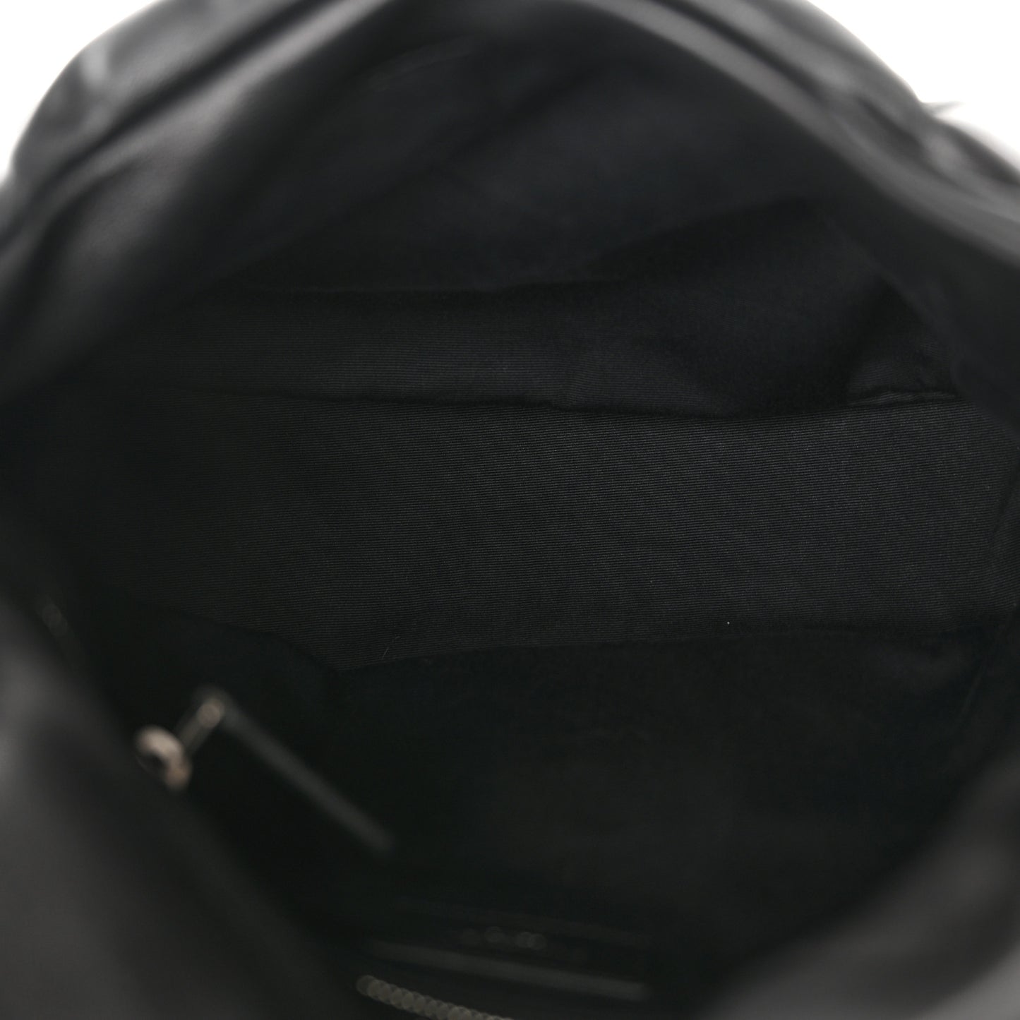 Lambskin Quilted Medium Loulou Puffer Monogram Chain Satchel Black