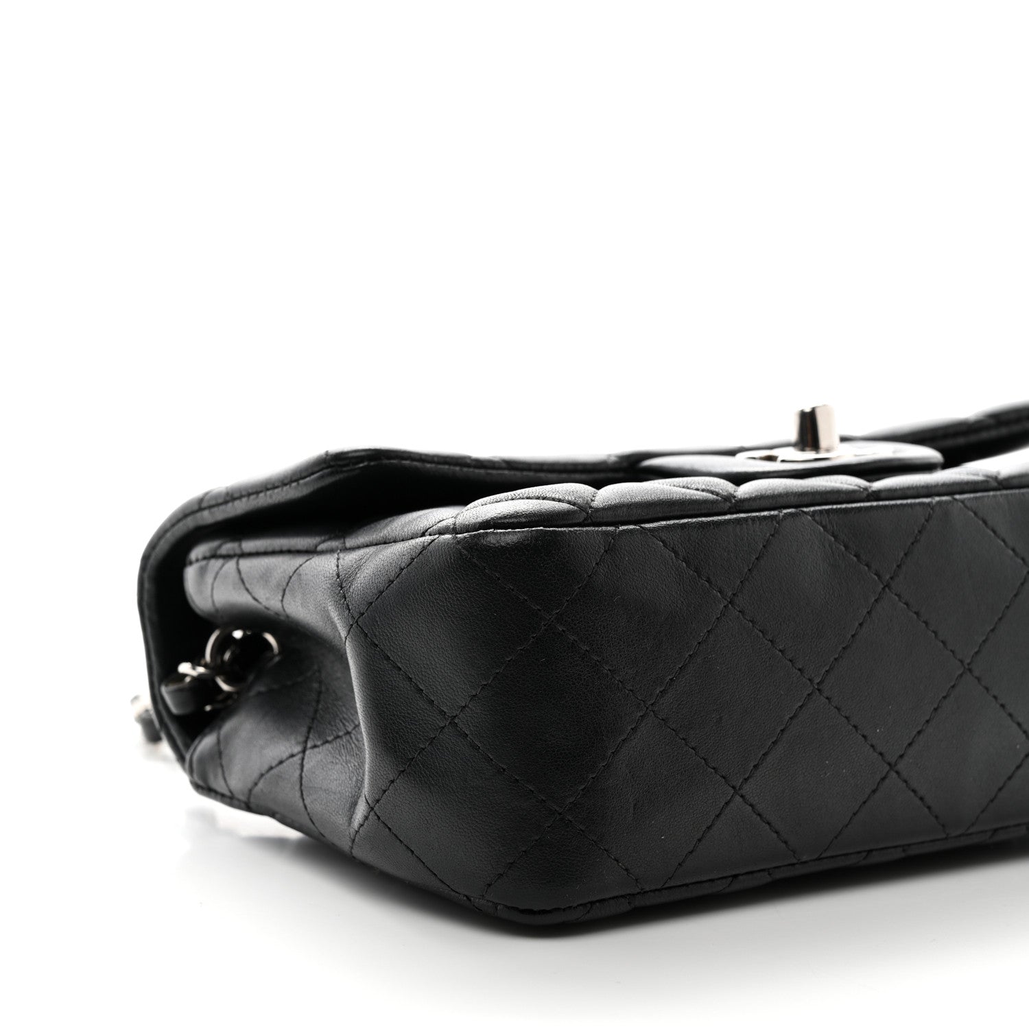 Chanel Lambskin Quilted Mini Rectangular Flap Black 9 of 10