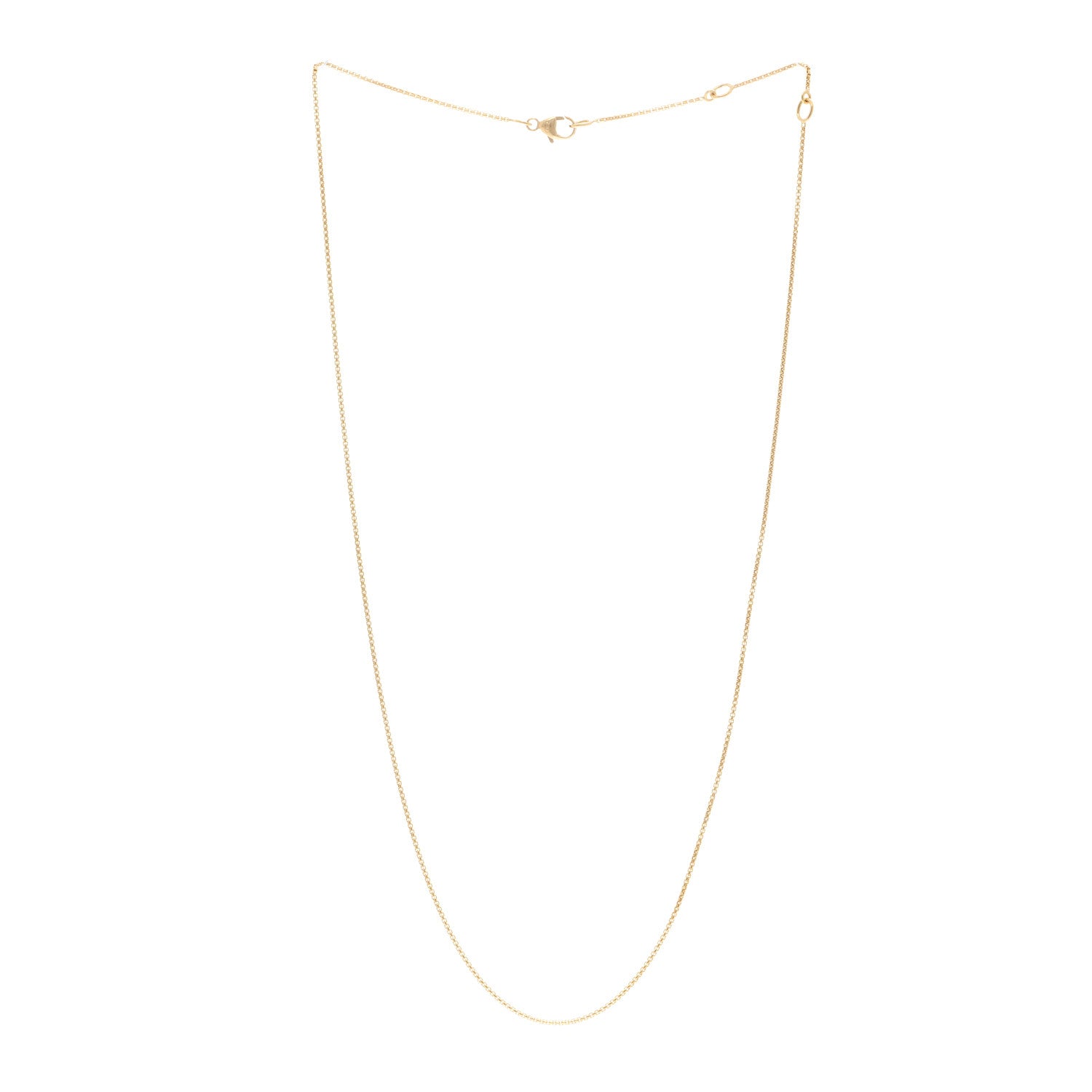 David Yurman 18K Yellow Gold 1mm Box Chain Necklace 3 of 4