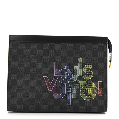 Louis Vuitton Damier Graphite Pochette Voyage MM  Yellow 1 of 9