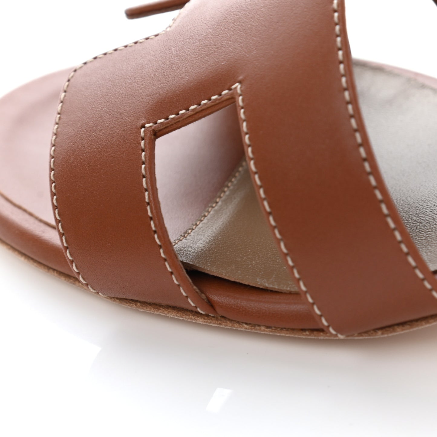 Calfskin Oasis Sandals 36 Gold