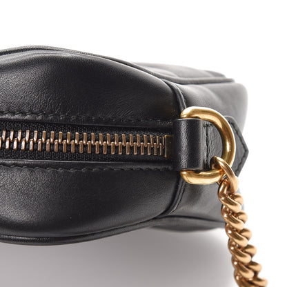Gucci Calfskin Matelasse Mini GG Marmont Chain Shoulder Bag Black 8 of 8