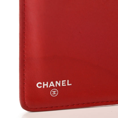 Chanel Lambskin Quilted Boy Yen Wallet Red 7 of 8