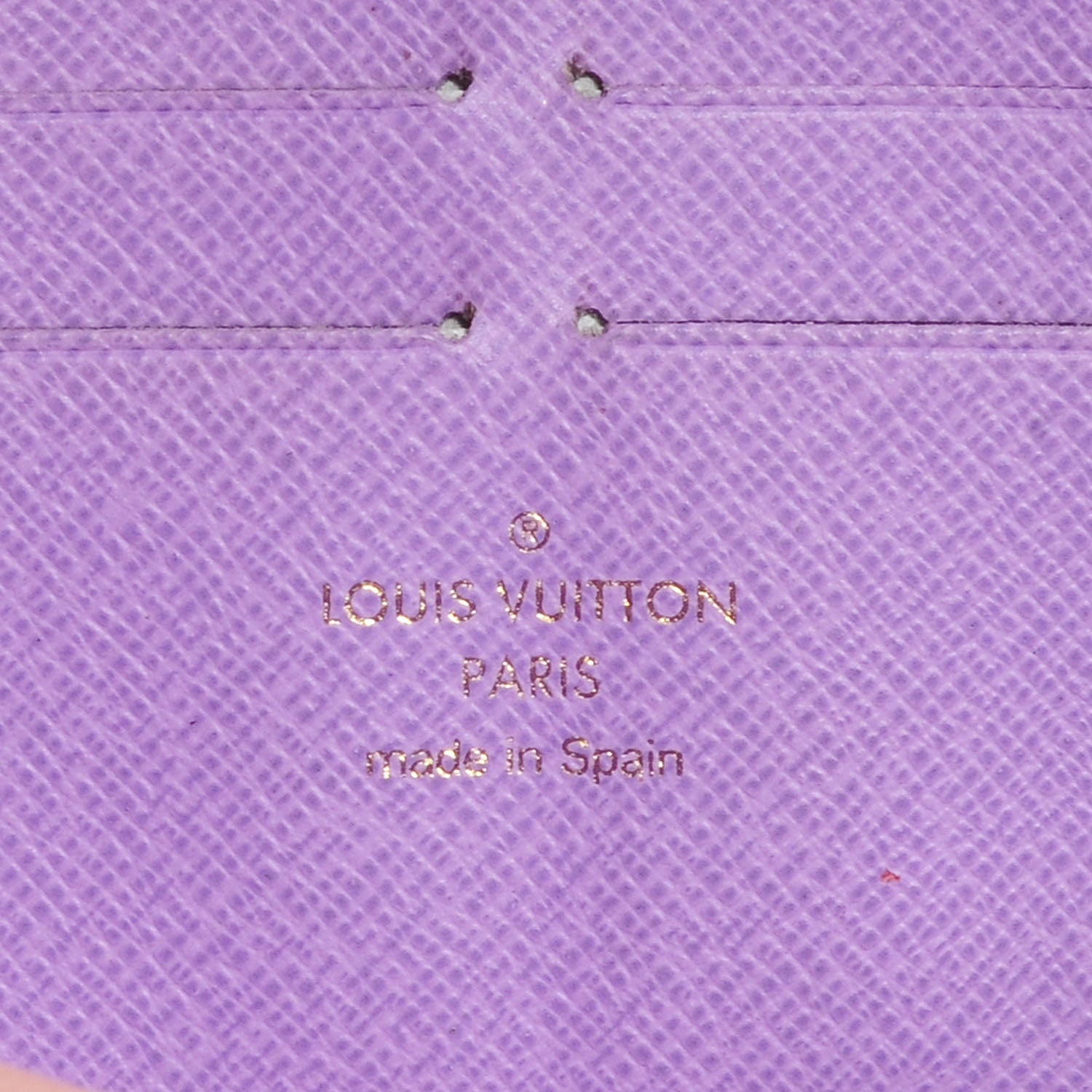 Louis Vuitton Damier Ebene Illustre Zippy Wallet Violet 7 of 8