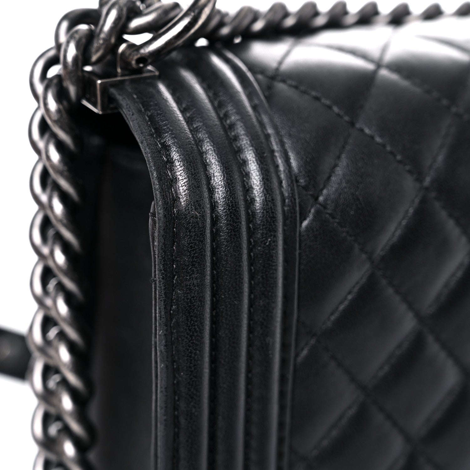 Chanel Lambskin Quilted New Medium Boy Flap Black 7 of 25
