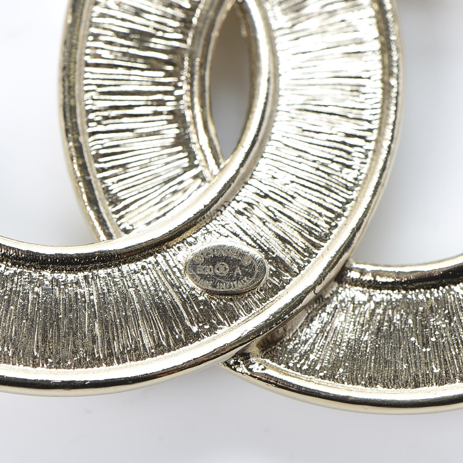 Chanel Crystal Pearl Chain Mania CC Earrings Gold 3 of 4