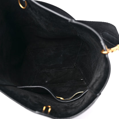 Celine Soft Grained Calfskin Sangle Bucket Bag Black 5 of 13