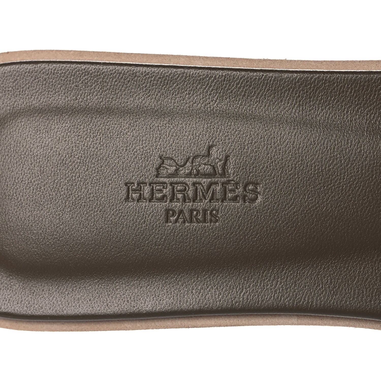 Hermes Epsom Oran Sandals 39.5 Etoupe 7 of 9