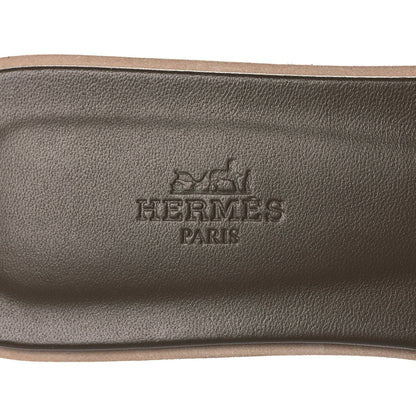 Hermes Epsom Oran Sandals 39.5 Etoupe 7 of 9