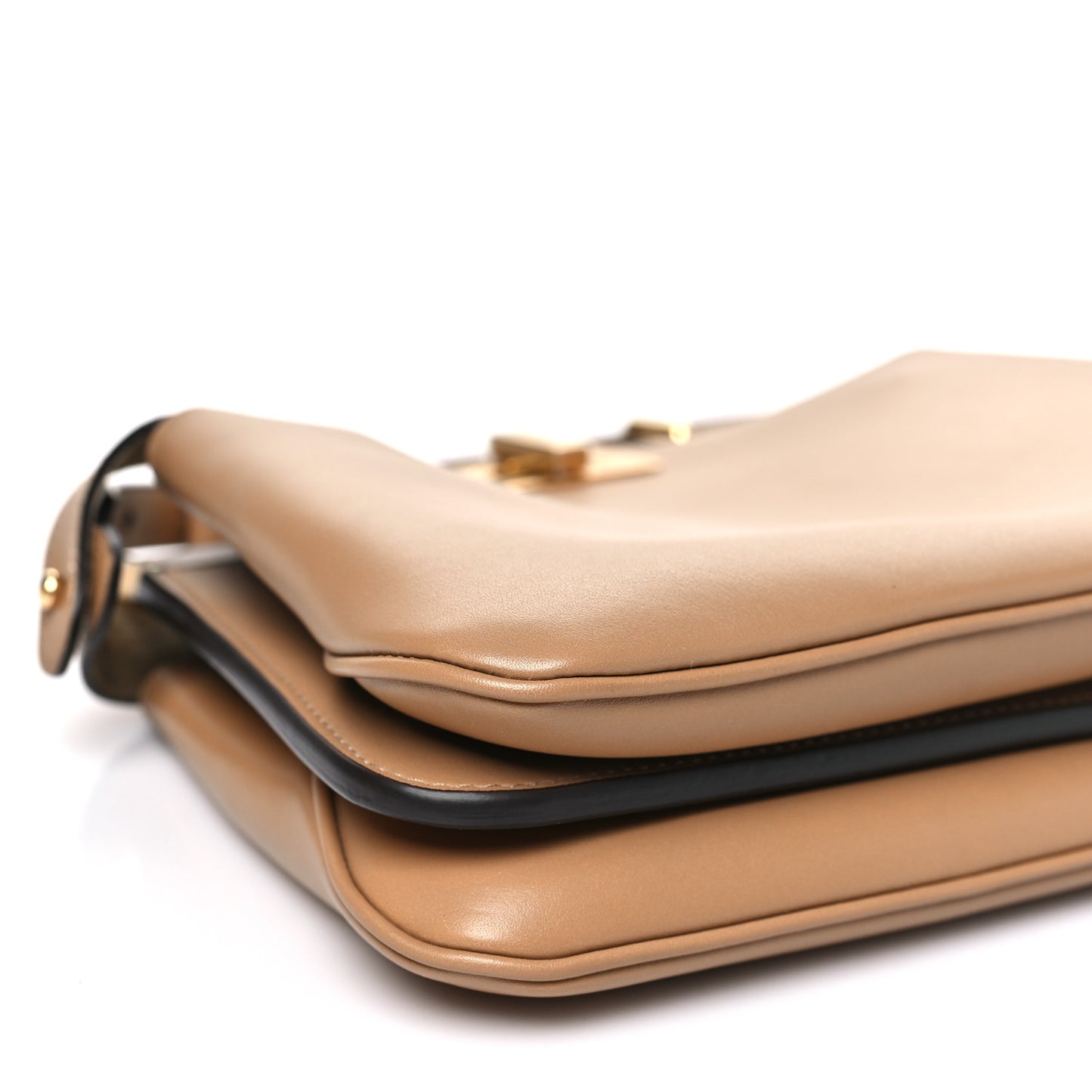 Vitello Small Soft Peekaboo Satchel Cappuccino