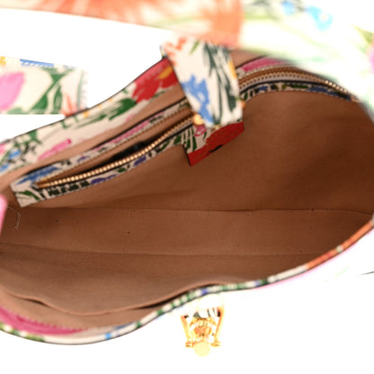 Gucci X KEN SCOTT New Shangai Calfskin Jardin D'Avril Floral Print Small Jackie 1961 Hobo Ivory Pink 5 of 11