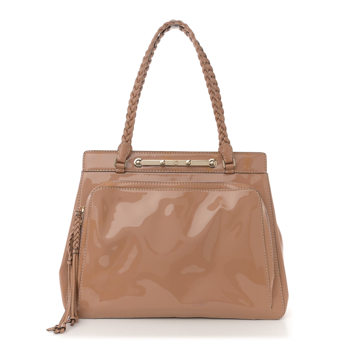 Valentino Garavani Vitello Demetra Satchel Beige 1 of 12