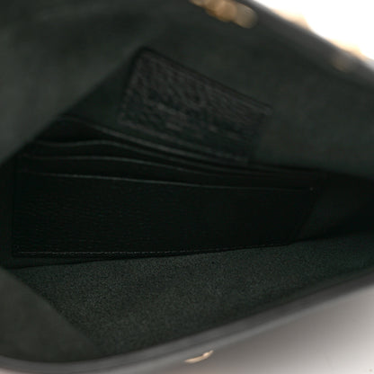 Valentino Garavani Pebbled Calfskin Medium Rockstud Envelope Flat Wristlet Pouch Black 5 of 8