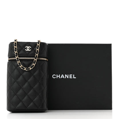 Chanel Caviar Quilted Phone Holder With Chain Black 11 of 11
