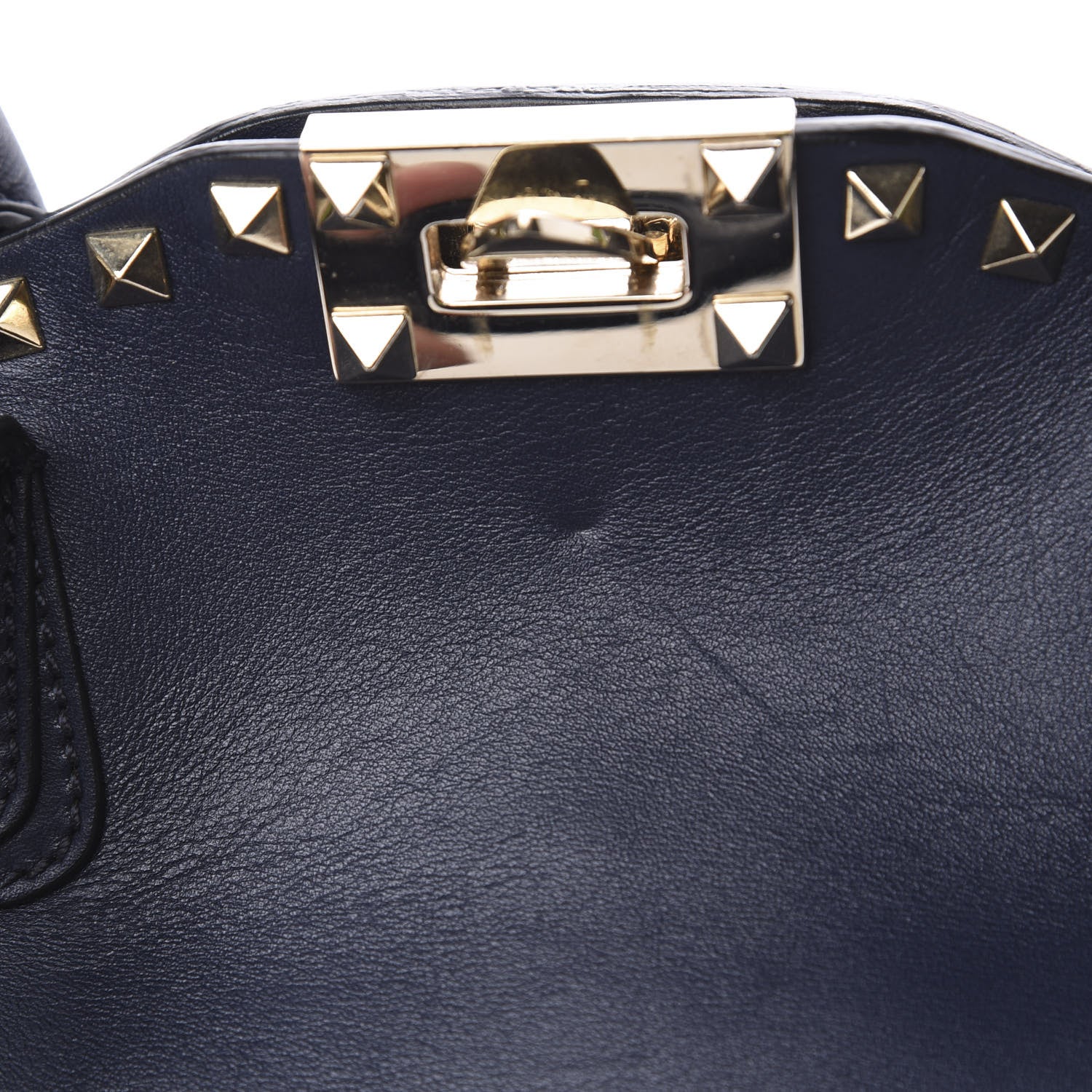Valentino Garavani Vitello Rockstud Dome Satchel Marine 13 of 14
