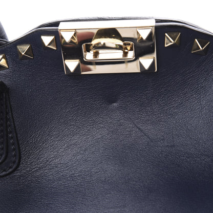 Valentino Garavani Vitello Rockstud Dome Satchel Marine 13 of 14