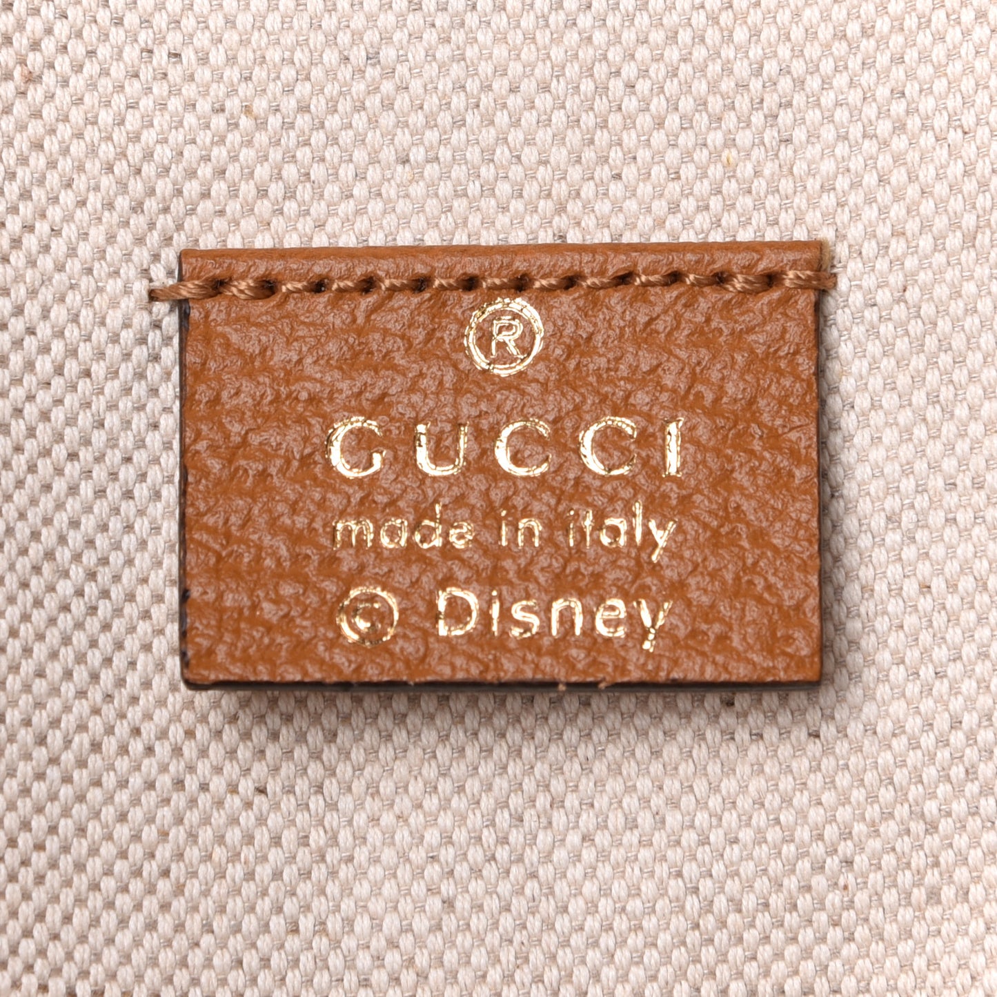 X DISNEY Mini Vintage GG Supreme Monogram Mickey Mouse Medium Backpack Beige Vintage Sun Oil